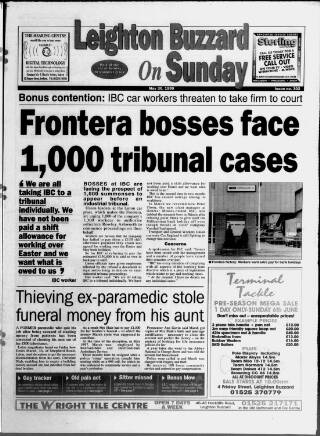 cover page of Leighton Buzzard on Sunday published on May 30, 1999