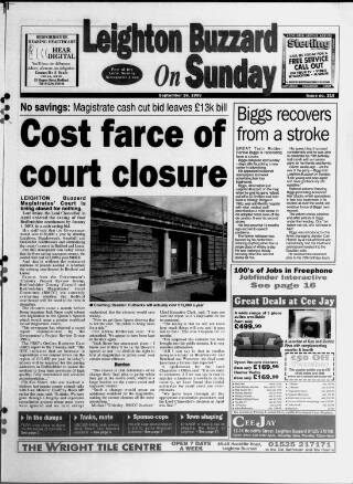 cover page of Leighton Buzzard on Sunday published on September 26, 1999