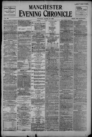 cover page of Manchester Evening Chronicle published on March 19, 1898