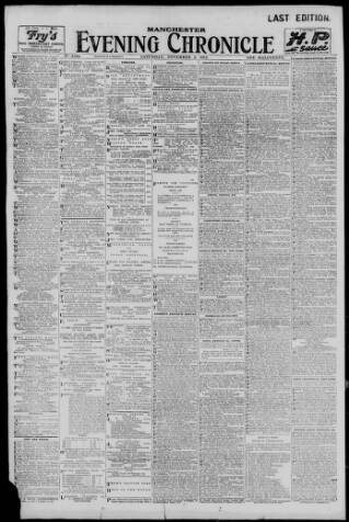 cover page of Manchester Evening Chronicle published on November 2, 1912