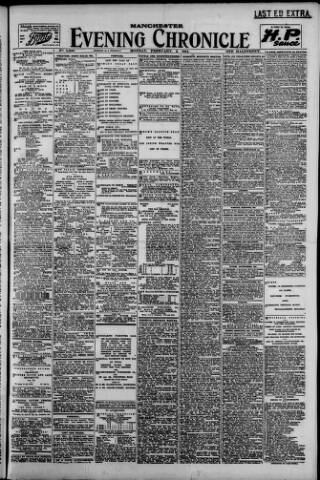 cover page of Manchester Evening Chronicle published on February 2, 1914