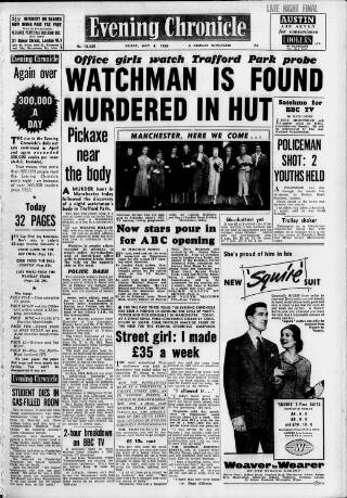 cover page of Manchester Evening Chronicle published on May 4, 1956