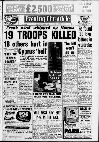 cover page of Manchester Evening Chronicle published on June 18, 1956