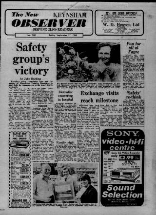 cover page of New Observer (Bristol) published on September 17, 1982