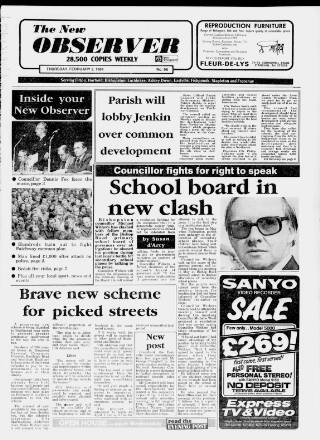 cover page of New Observer (Bristol) published on February 2, 1984