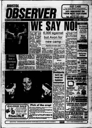 cover page of New Observer (Bristol) published on June 18, 1993