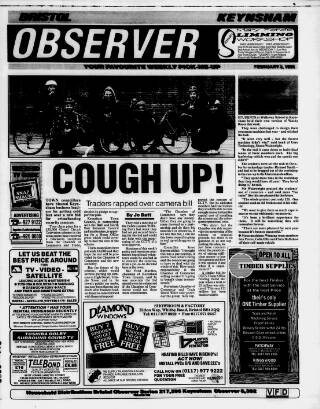 cover page of New Observer (Bristol) published on February 2, 1996