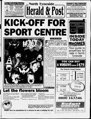 cover page of North Tyneside Herald & Post published on March 19, 1997