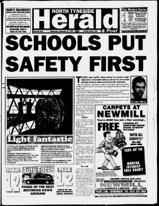 cover page of North Tyneside Herald & Post published on September 17, 1997