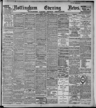 cover page of Nottingham Evening News published on September 17, 1897