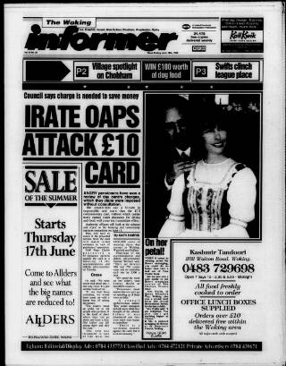 cover page of Woking Informer published on June 18, 1993