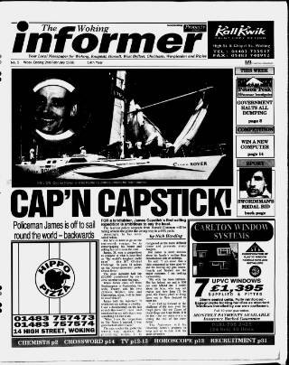cover page of Woking Informer published on February 2, 1996