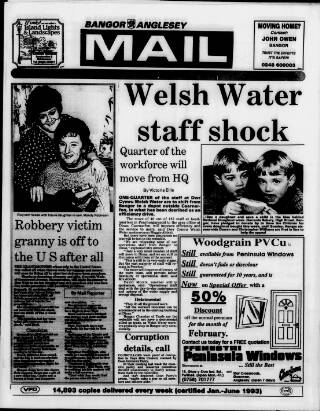 cover page of Bangor, Anglesey Mail published on February 2, 1994