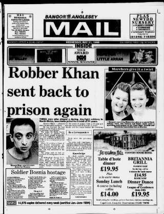 cover page of Bangor, Anglesey Mail published on May 31, 1995