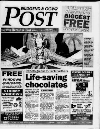 cover page of Bridgend & Ogwr Herald & Post published on February 2, 1995