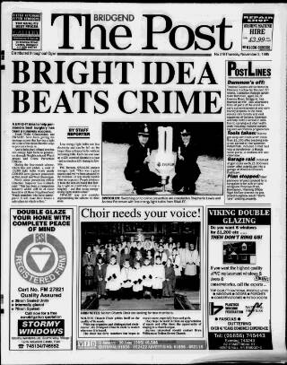 cover page of Bridgend & Ogwr Herald & Post published on November 2, 1995