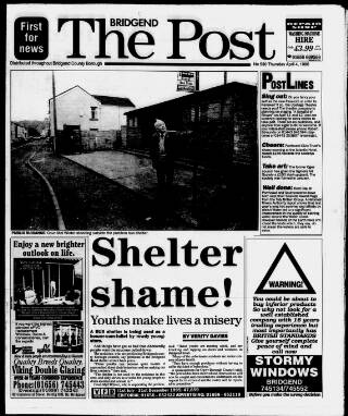 cover page of Bridgend & Ogwr Herald & Post published on April 4, 1996