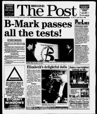 cover page of Bridgend & Ogwr Herald & Post published on May 2, 1996