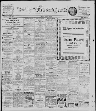 cover page of Merioneth News and Herald and Barmouth Record published on August 2, 1918