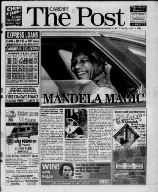 cover page of Cardiff Post published on June 18, 1998