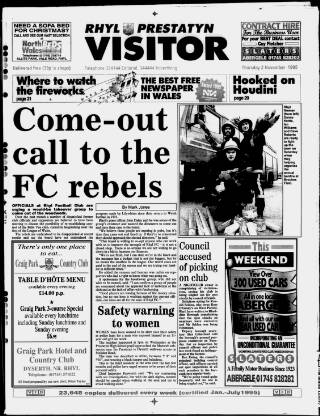 cover page of Rhyl, Prestatyn Visitor published on November 2, 1995