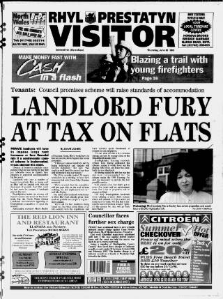 cover page of Rhyl, Prestatyn Visitor published on June 18, 1998