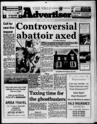 cover page of Vale Advertiser published on June 18, 1993