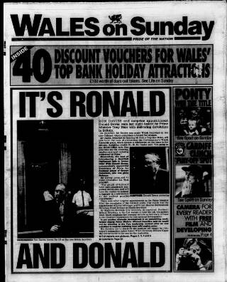 cover page of Wales on Sunday published on May 4, 1997