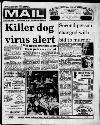 cover page of Wrexham Mail published on August 28, 1992