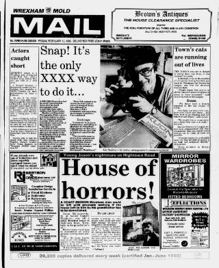 cover page of Wrexham Mail published on February 12, 1993