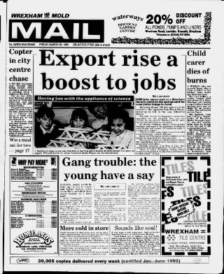 cover page of Wrexham Mail published on March 19, 1993