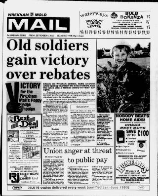 cover page of Wrexham Mail published on September 17, 1993