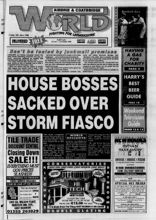cover page of Airdrie & Coatbridge World published on June 18, 1999