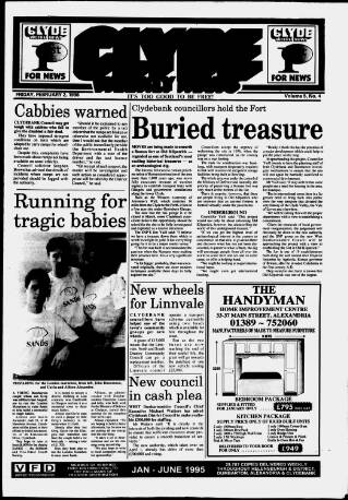 cover page of Clyde Weekly News published on February 2, 1996