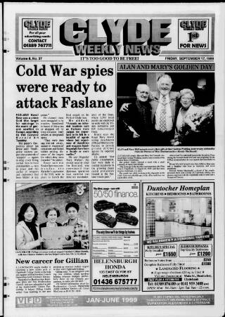 cover page of Clyde Weekly News published on September 17, 1999
