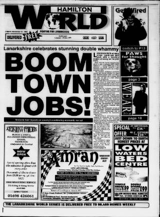 cover page of Hamilton World published on November 21, 1997