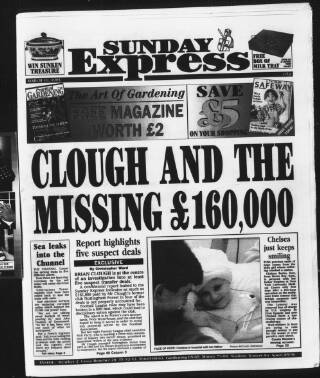 cover page of Sunday Express published on March 19, 1995