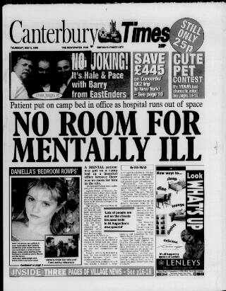 cover page of Canterbury Times published on May 6, 1999