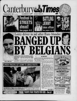 cover page of Canterbury Times published on May 27, 1999