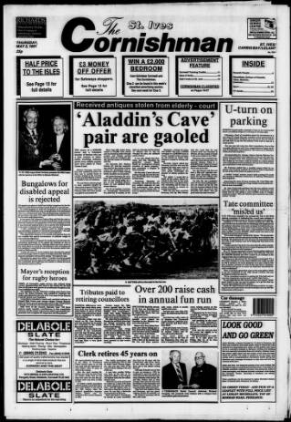 cover page of Cornishman published on May 2, 1991