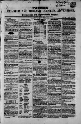 cover page of Leicester Advertiser published on June 18, 1842