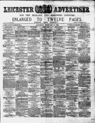 cover page of Leicester Advertiser published on February 2, 1889