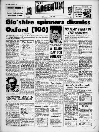 cover page of Post Green 'un (Bristol) published on June 28, 1958