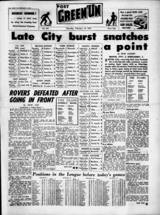 cover page of Post Green 'un (Bristol) published on February 14, 1959