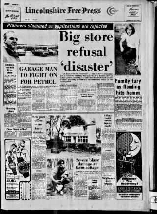 cover page of Lincolnshire Free Press published on September 17, 1974
