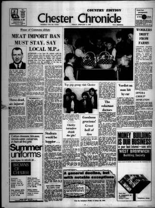 cover page of Chester Chronicle published on February 2, 1968
