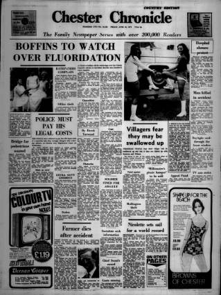cover page of Chester Chronicle published on June 18, 1971