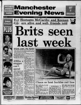 cover page of Manchester Evening News published on May 2, 1990
