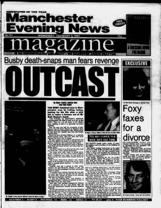 cover page of Manchester Evening News published on February 2, 1994