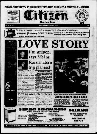 cover page of Gloucester Citizen published on November 2, 1992